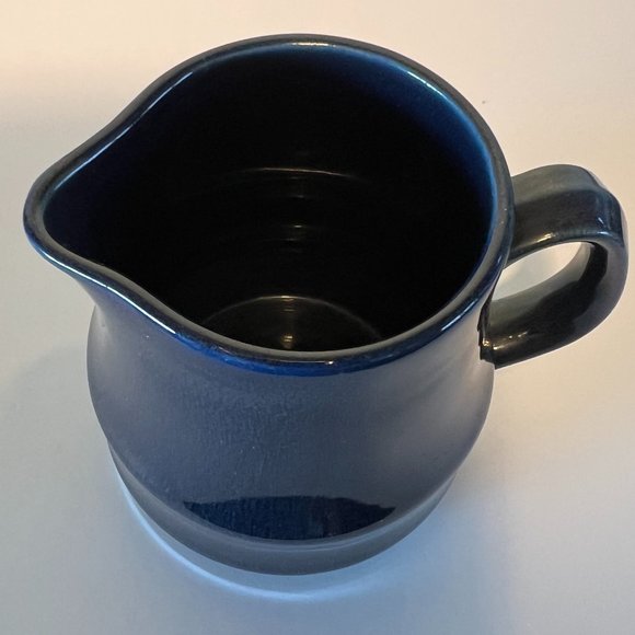 Cobalt Blue Stoneware Creamer & Covered Sugar Bowl Set ~ Made in Japan - Picture 4 of 9